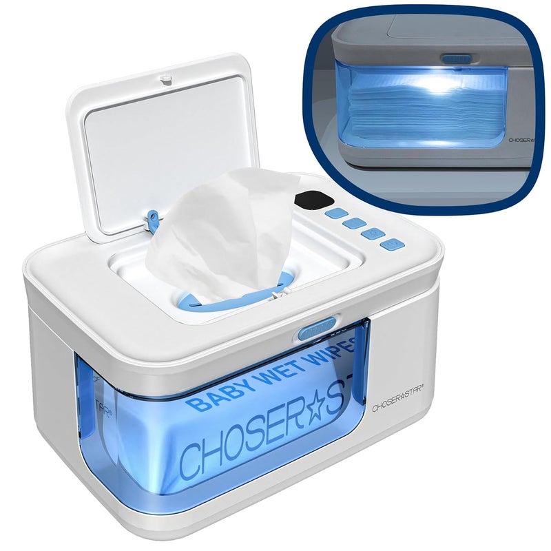 ChoserStar Store Baby Wipe Warmer and Dispenser Portable Heated Diaper Wipe Heater with Fast Heating, Large Capacity, and Anti-Dry Out (no Charger Block) - Image 1